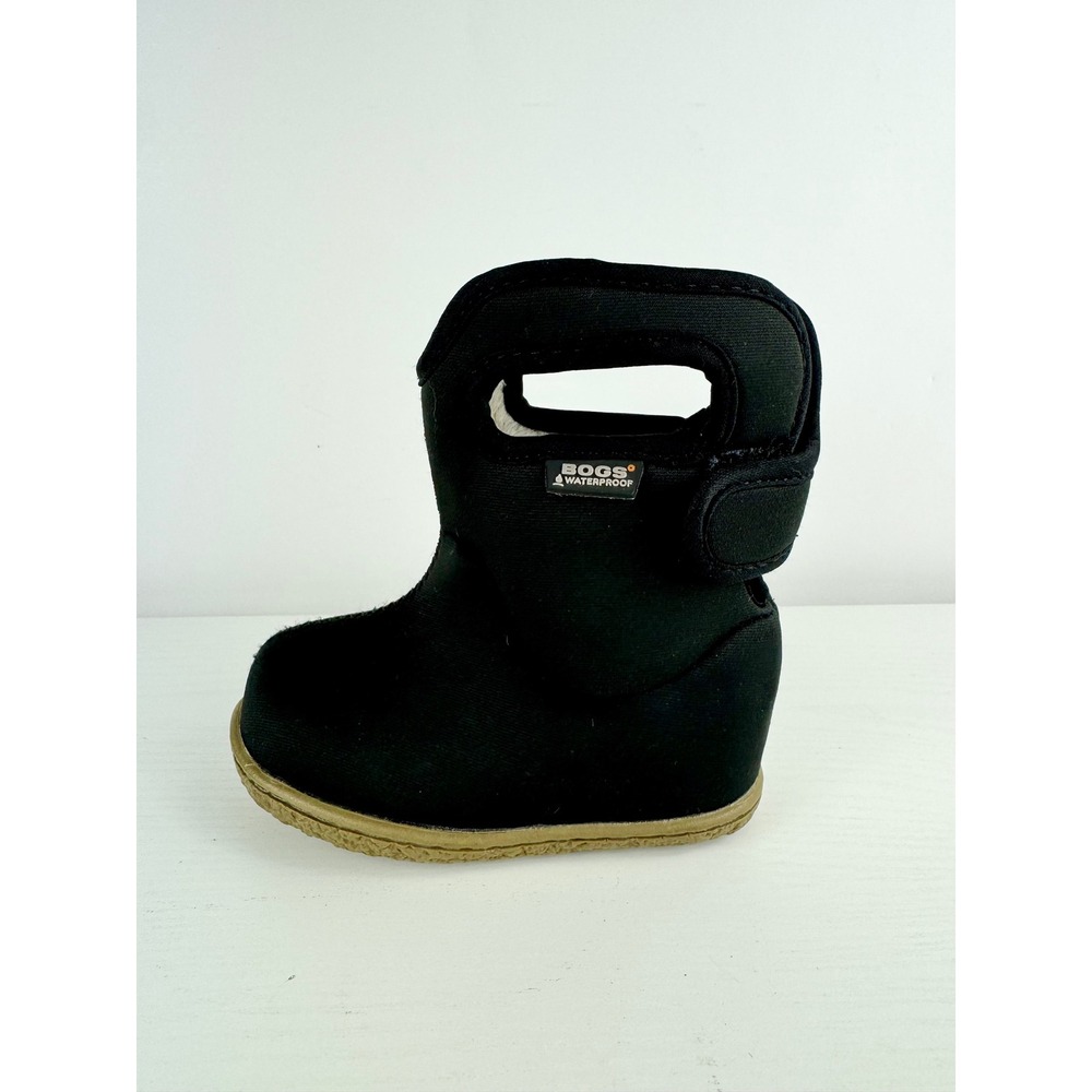 Bogs BabyBogs Solid Waterproof Winter Boots Black Infant Toddler SZ 4 Insulated